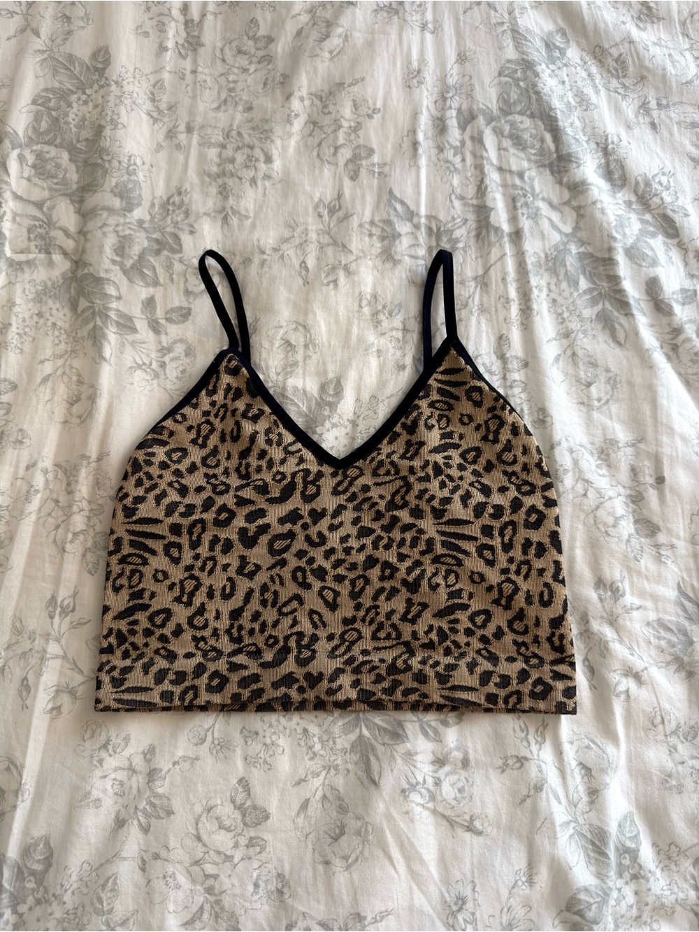 Leopard Print Crop Tank Top